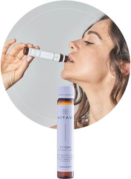 V / Care integratore da bere per il benessere di pelle, unghie e capelli